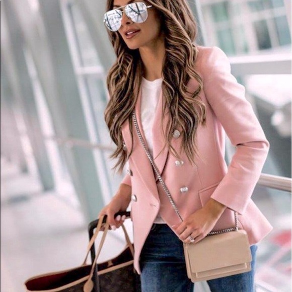 White House Black Market Jackets & Blazers - WHBM Pale Pink Trophy Jacket 4